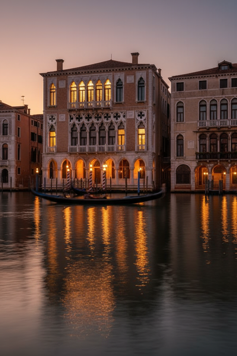 La luce delle cinque sul Canal Grande — immagine editoriale