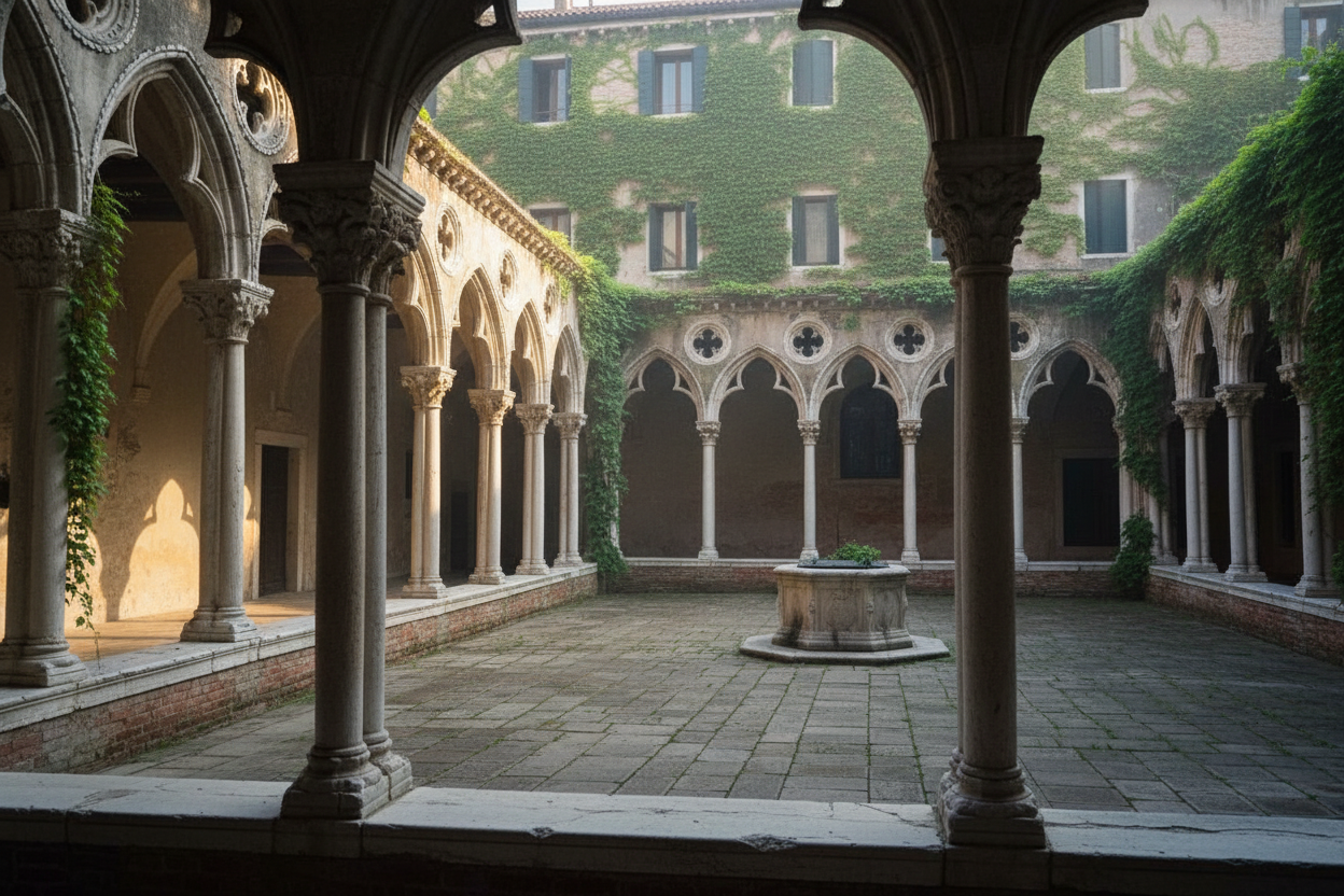 Chiostri e silenzio: Venezia che non senti nelle guide