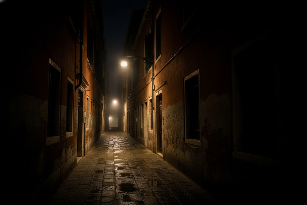 Gotico e labirinto: dormire dentro la storia che non si vede — immagine editoriale